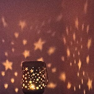 Artisan Direct Milky Way Metallic Gold Star Lantern - Decorative Home Accent